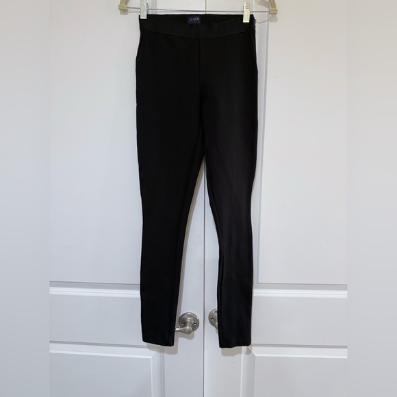 J. Crew Factory Gigi Pants Side Zip Closure Ponte H4101 Black sz 0 NWOT - Picture 2 of 6